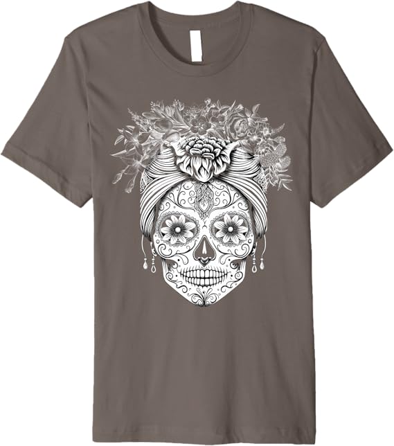 Dia de los Muertos Men T-Shirt - Mexican Sugar Skull Calaveras Premium Apparel