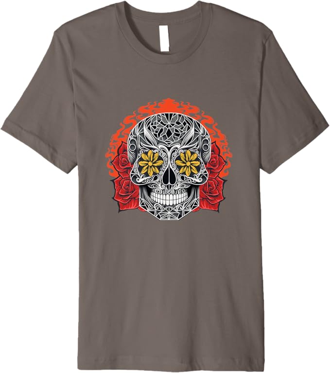 Calaveras Sugar Skull Day of the Dead Mexican Holiday Men T-Shirt – Festive Dia de los Muertos Apparel