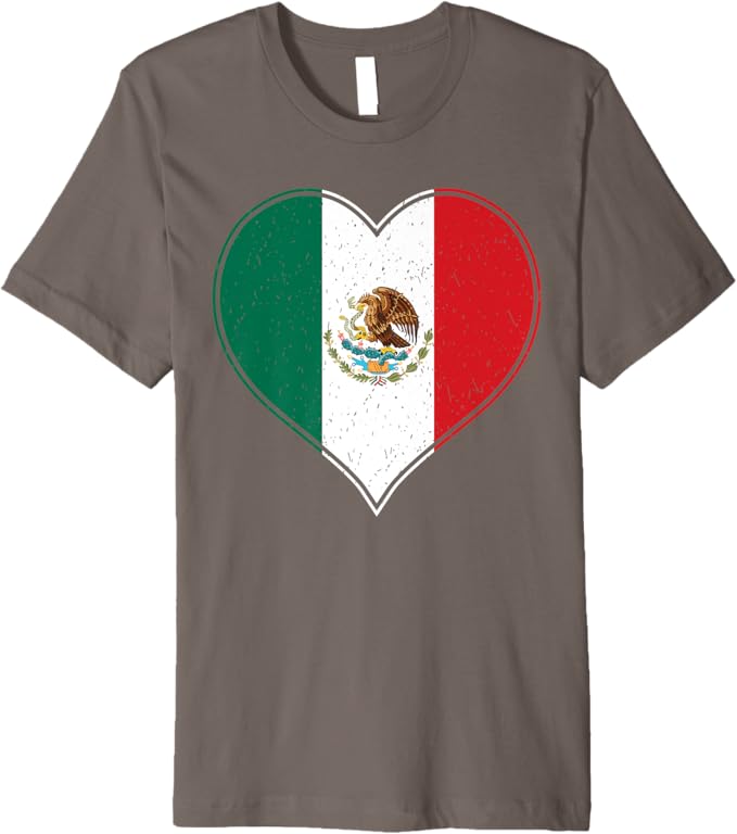 Corazón Mexicano Men T-Shirt - Mexican Flag Bandera de México Premium Apparel