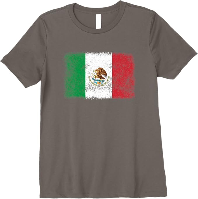 Retro Mexico Flag Women T-Shirt - Mexican Bandera Pride Premium Apparel