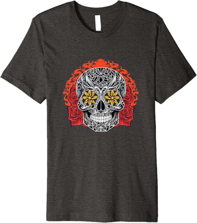 Calaveras Sugar Skull Day of the Dead Mexican Holiday Men T-Shirt – Festive Dia de los Muertos Apparel
