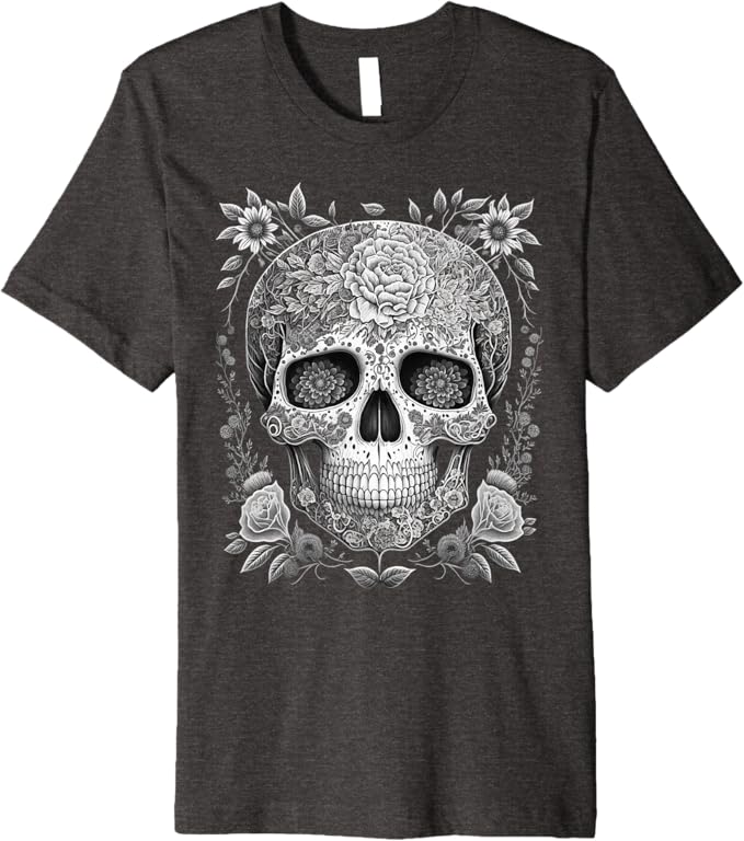 Mexican Skull Men T-Shirt - Camisas de Calaveras Premium Apparel