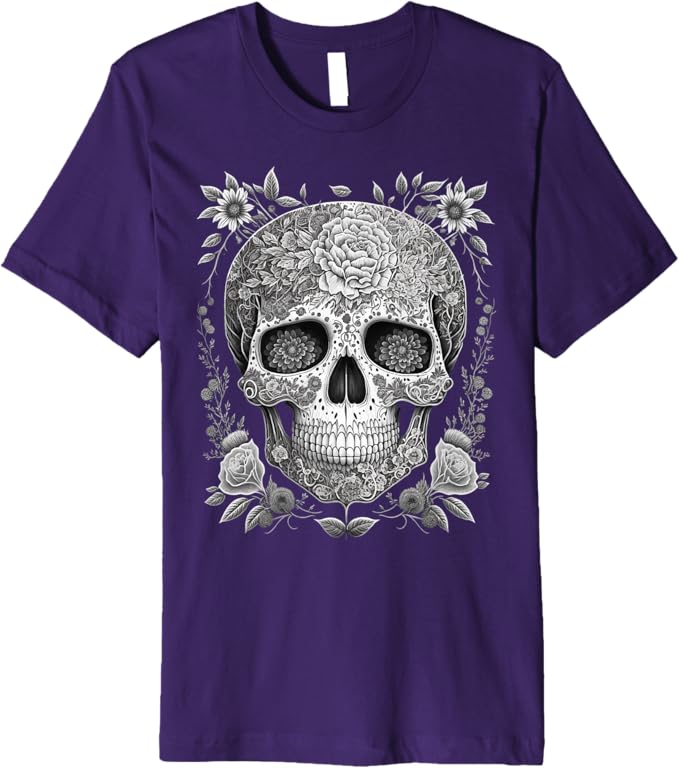 Mexican Skull Men T-Shirt - Camisas de Calaveras Premium Apparel