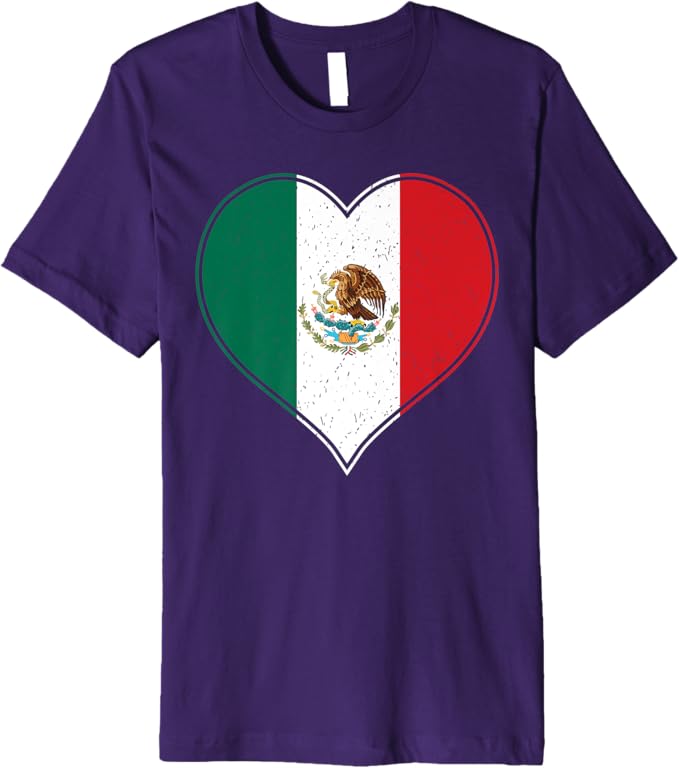 Corazón Mexicano Men T-Shirt - Mexican Flag Bandera de México Premium Apparel