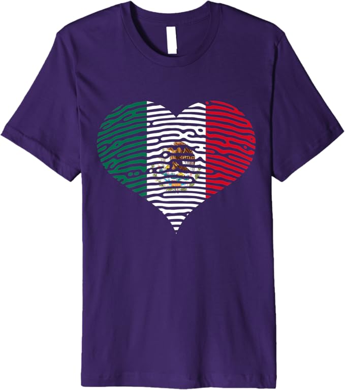 DNA Mexican Bandera Men T-Shirt - Mexican Flag As Heart Premium Apparel