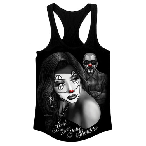 Look Over Your Shoulder- Women's Racer Back Tank