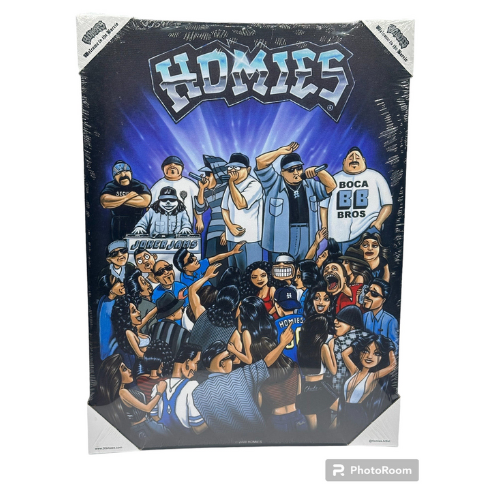 HOMIES - RECORD PARTY - Small Canvas Art - 12" X 16"