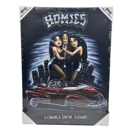 HOMIES - LOWRIDER LOVE - Small Canvas Art - 12" X 16"