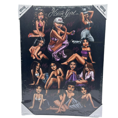 HOMIES - HOMIEGIRL PIN UP - Small Canvas Art - 12" X 16"