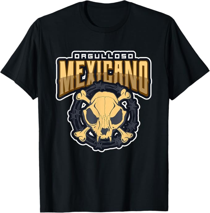Orgulloso Mexicano Skull Men T-Shirt - Mexican Chicano Style Tee