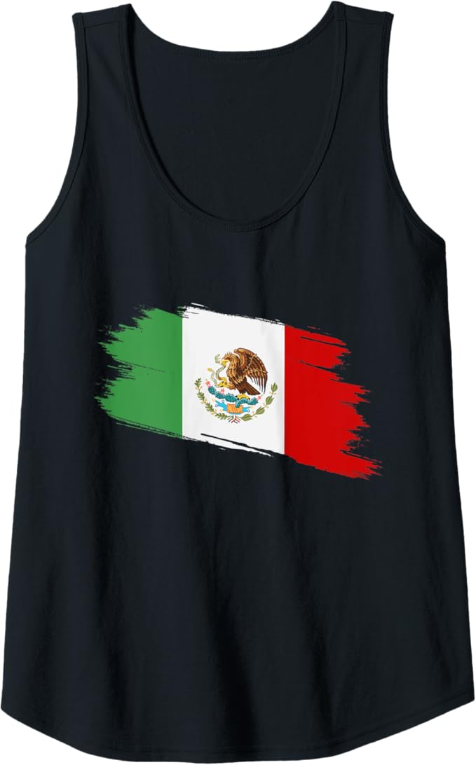 Vintage Mexican Flag Women Tank Top - Bandera Mexicana Camiseta