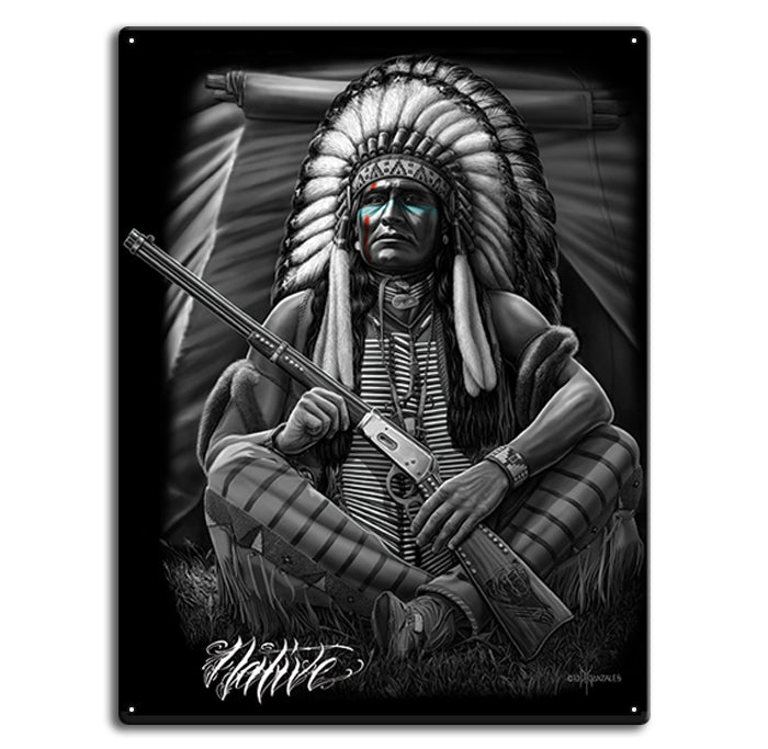 Tin Metal Signs - Native