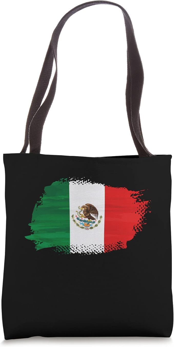 Mexico Bandera Tote Bag - Mexican Flag Design