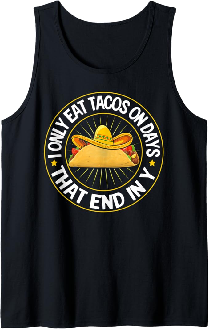 Tacos Men Tank Top for Mexican Cinco De Mayo Party Celebration
