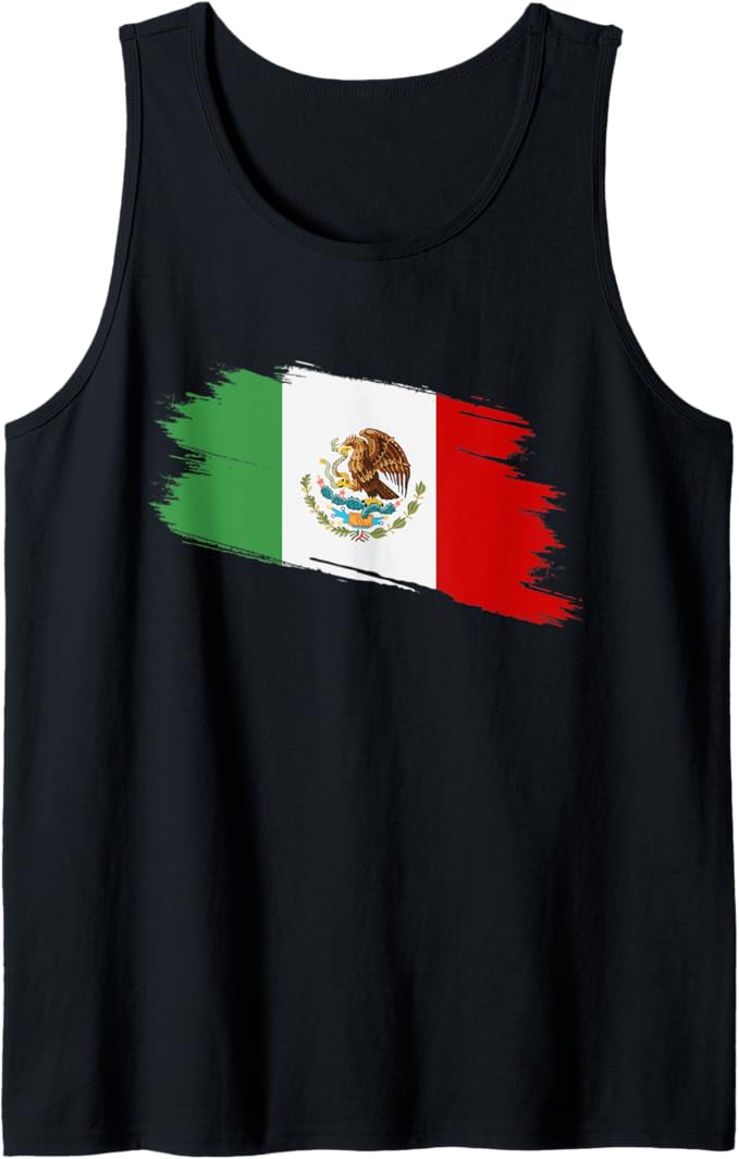 Vintage Mexican Flag Men Tank Top - Bandera Mexicana Camiseta