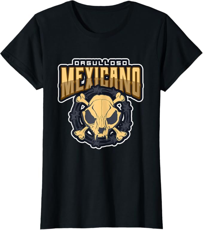 Orgulloso Mexicano Skull Women T-Shirt - Mexican Chicano Style Tee