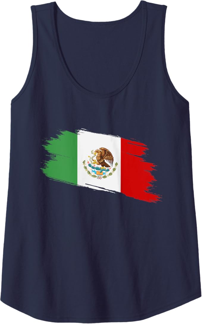 Vintage Mexican Flag Women Tank Top - Bandera Mexicana Camiseta