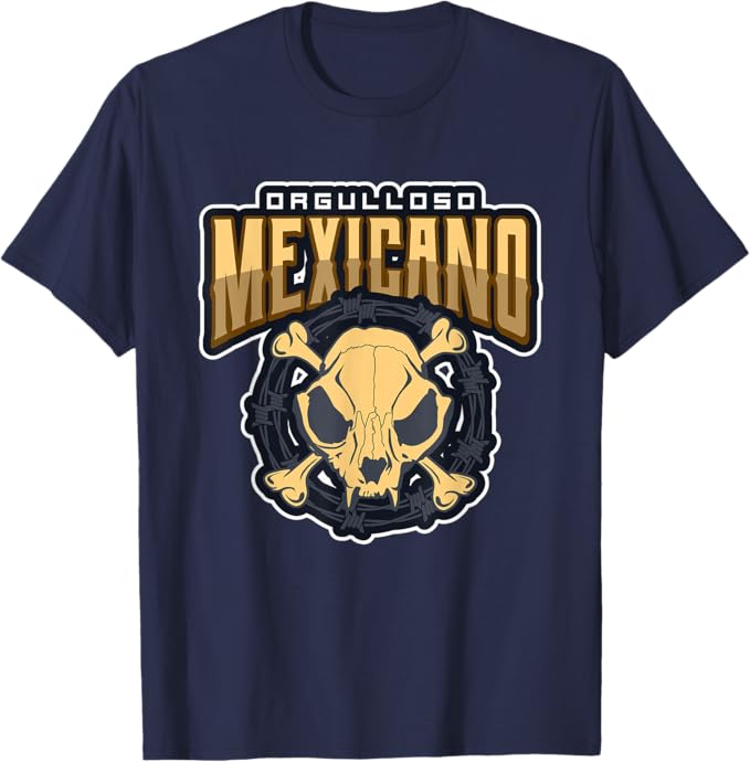 Orgulloso Mexicano Skull Men T-Shirt - Mexican Chicano Style Tee
