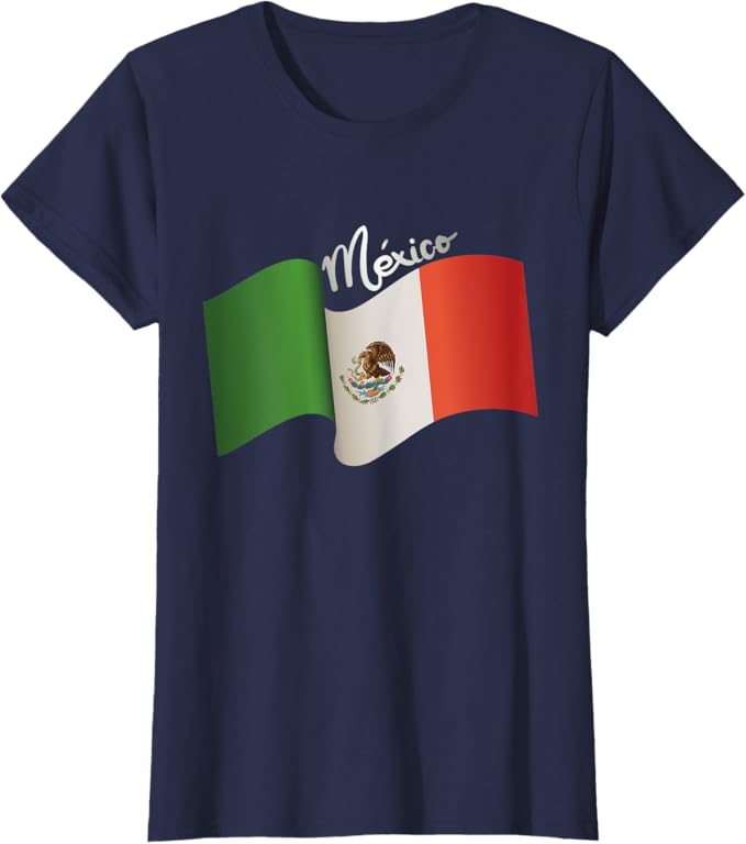 Vintage Mexican Flag Women T-Shirt - Retro Bandera Mexicana Mexico Shirt