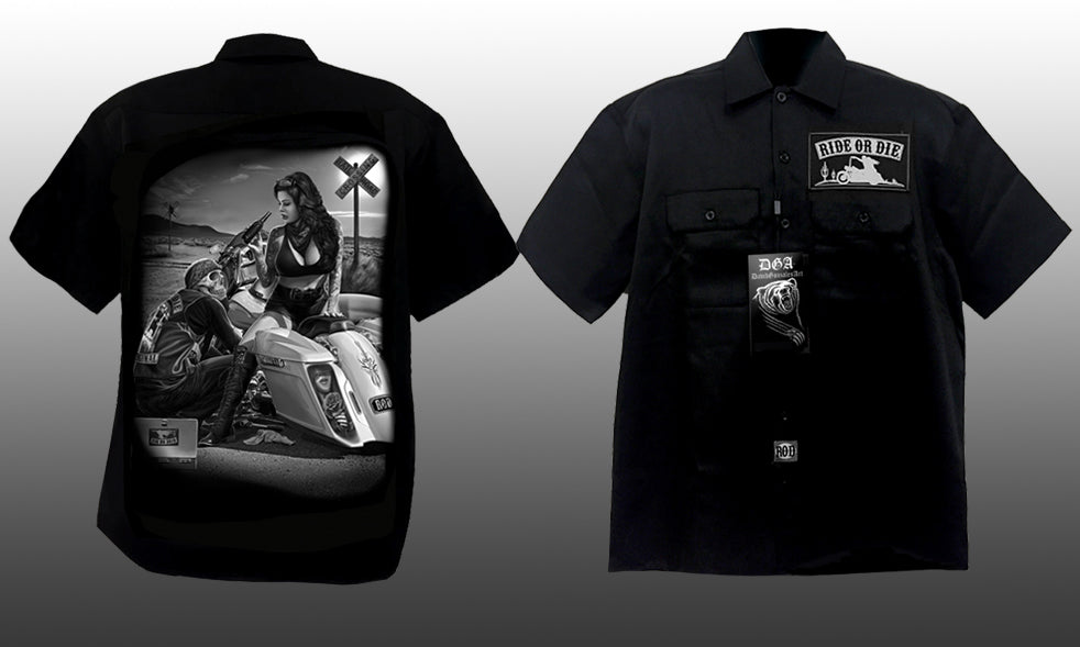 RIDE OR DIE - TILL THE WHEELS FALL OFF - Work Shirt