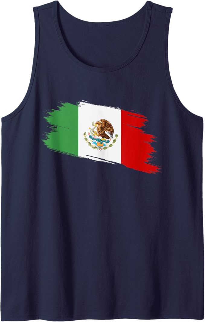 Vintage Mexican Flag Men Tank Top - Bandera Mexicana Camiseta