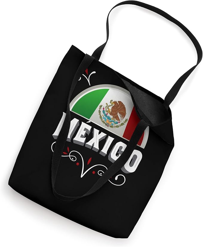 Mexico Flag Tote Bag with Bandera Design and Mexico Lettering