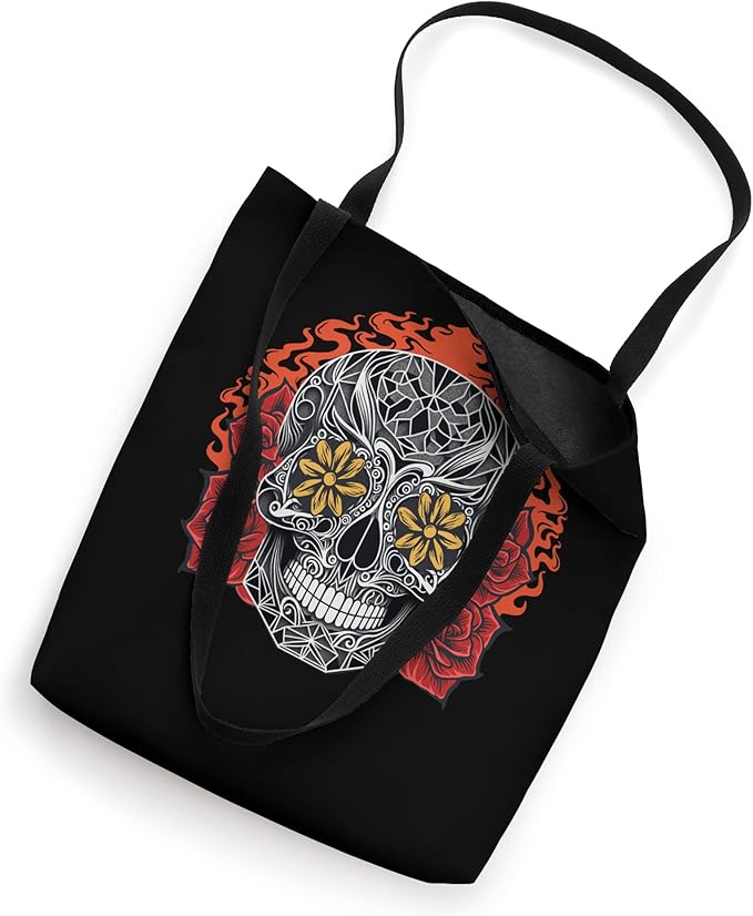 Sugar Skull Calaveras Tote Bag - Day of the Dead Mexico Holiday Design