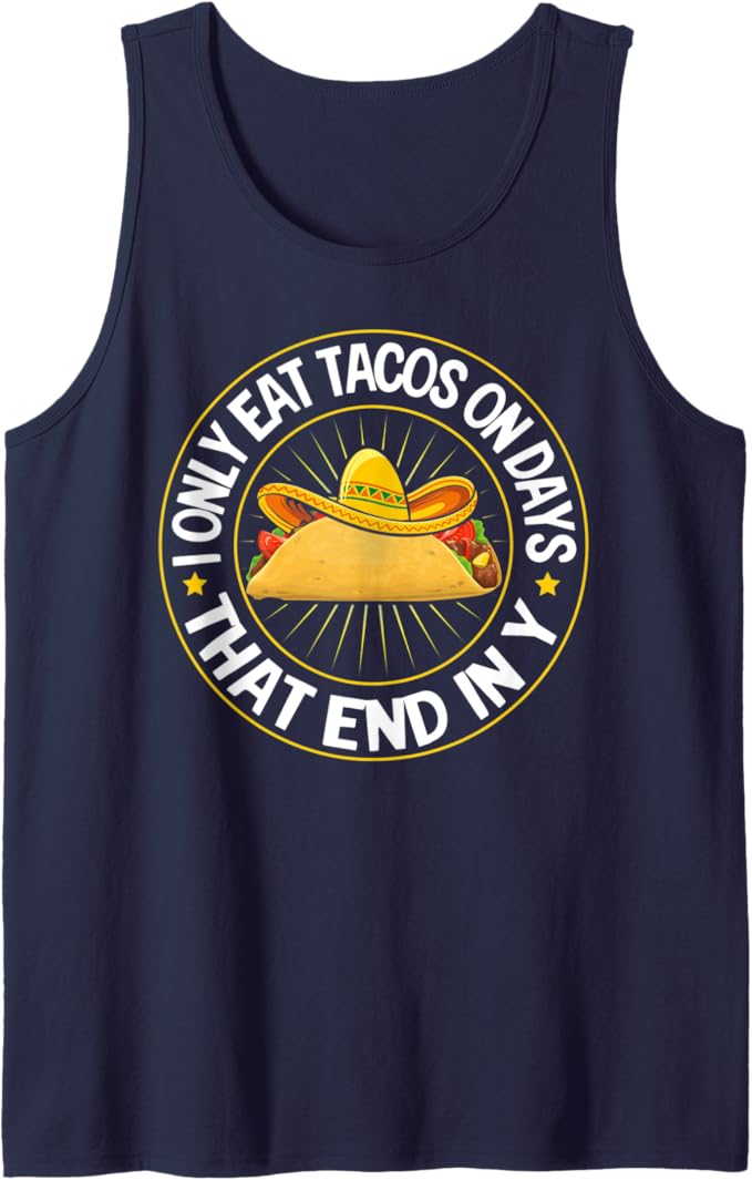 Tacos Men Tank Top for Mexican Cinco De Mayo Party Celebration