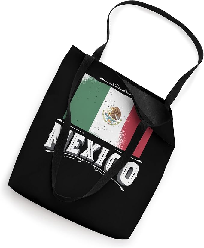 Mexican Flag Tote Bag - Bandera Mexicana with Mexico Lettering