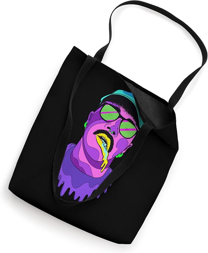 80s Vintage Colorful Chicano Mexicano Tote Bag - Vaporwave Aesthetic Design