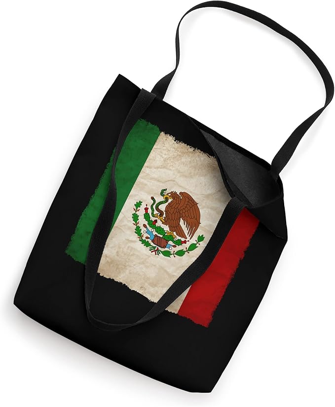 Vintage Mexican Flag Mexico Pride Camiseta T-Shirt Tote Bag