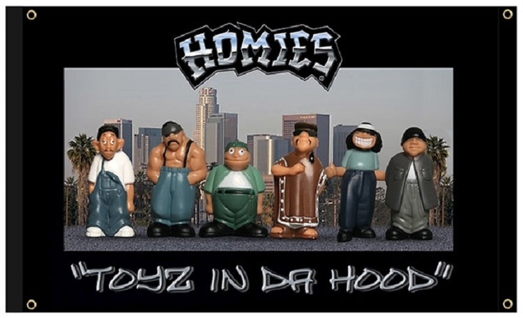 HOMIES - 3' X 5' - FLAG / BANNER - TOYZ IN DA HOOD