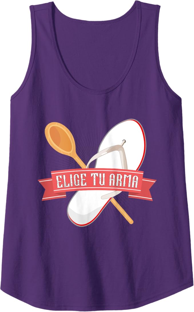 Elige Tu Arma Funny Latina Mexicana Chancla Women’s Tank Top