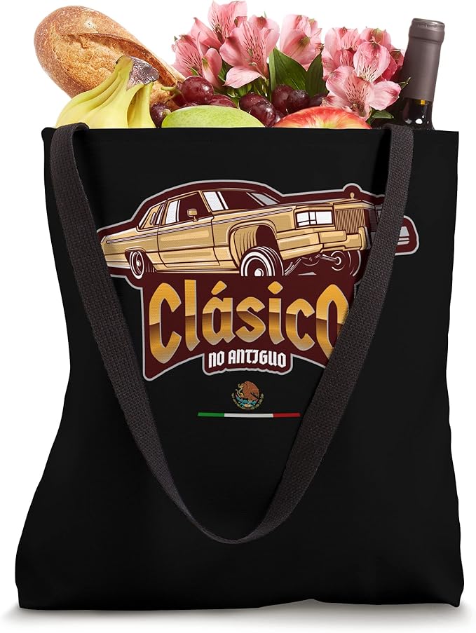 Clásico No Antiguo Lowrider Mexican Chicano Men's Tote Bag