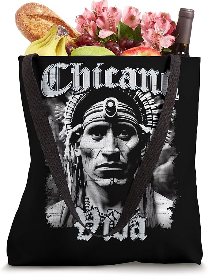Chicano Vida Vintage Aztec Native American Mexican Tote Bag - Boho Style