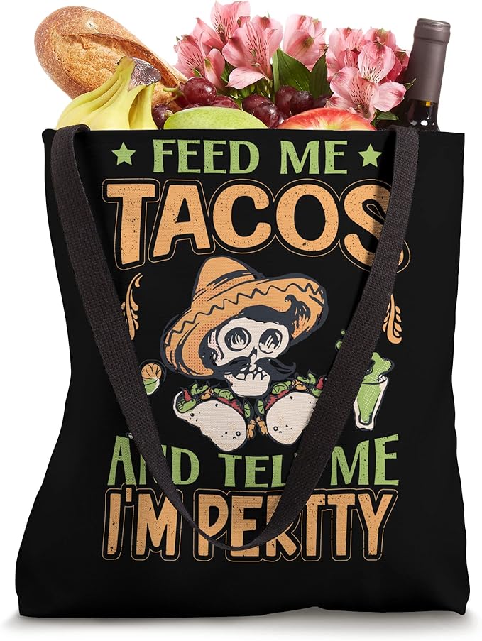 Cinco De Mayo Mexican Party Tote Bag - Feed Me Tacos Design