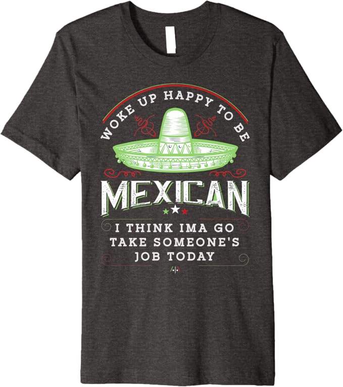 Funny Chicano 'Woke Up Happy To Be Mexican' Vintage Premium Men T-Shirt
