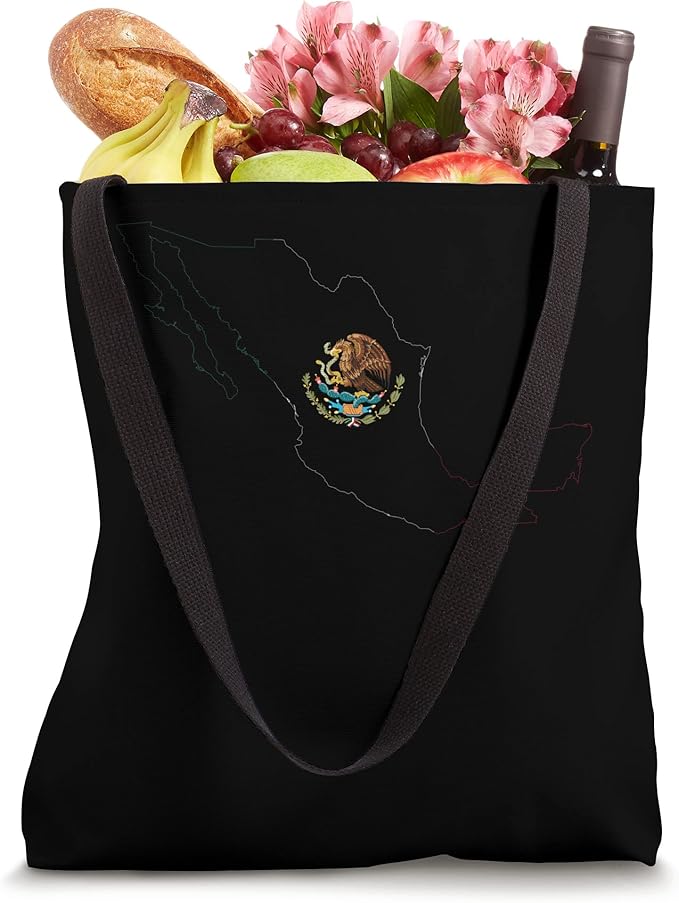 Mexico Flag Escudo Nacional de México Map Tote Bag - Mexican Pride Accessories