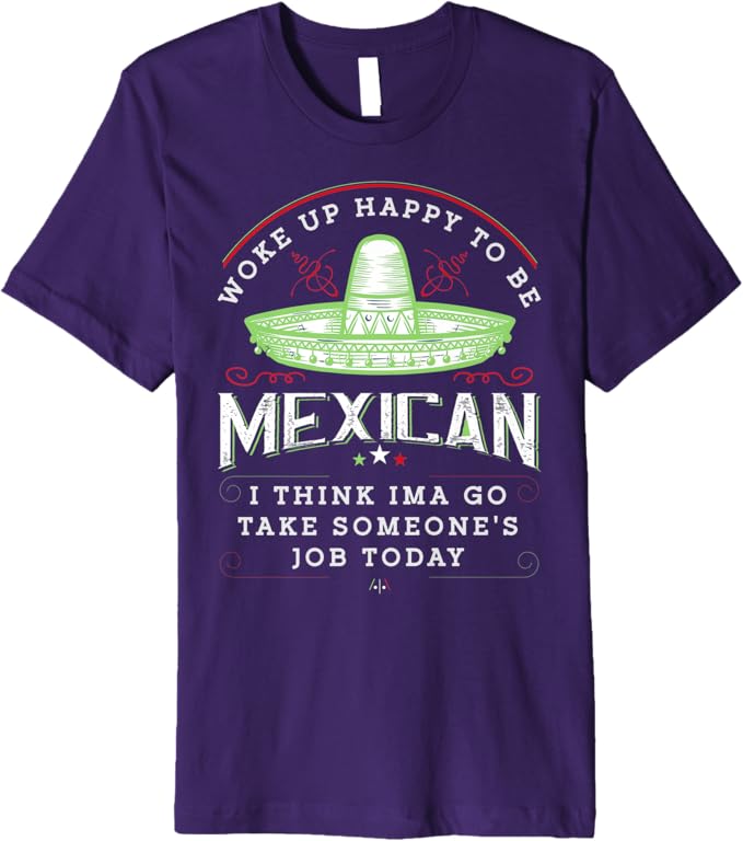 Funny Chicano 'Woke Up Happy To Be Mexican' Vintage Premium Men T-Shirt