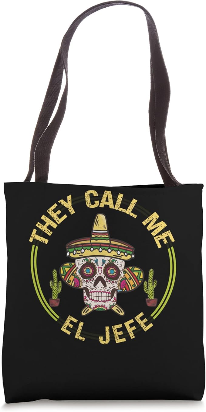 Mexican Cinco De Mayo Party Sombrero Skull Tote Bag - Festive and Fun Accessories