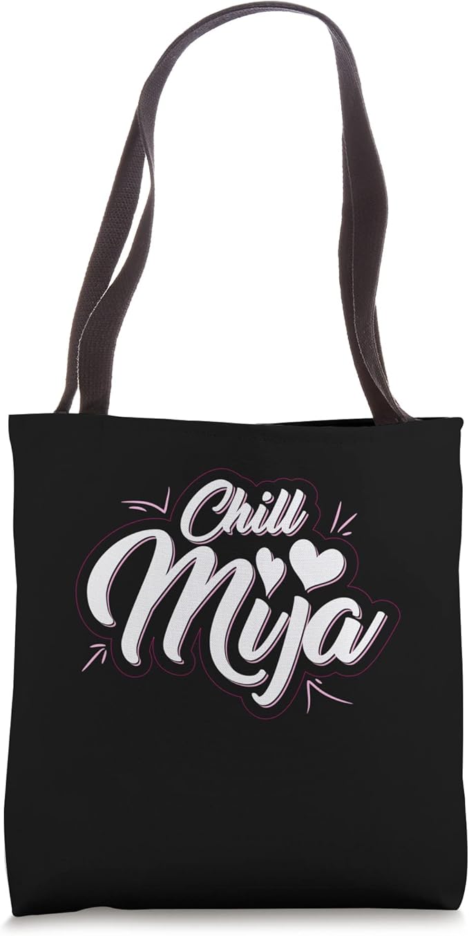 Chill Mija Latina Mujer Vintage Tote Bag - Cute Mexican Women Design