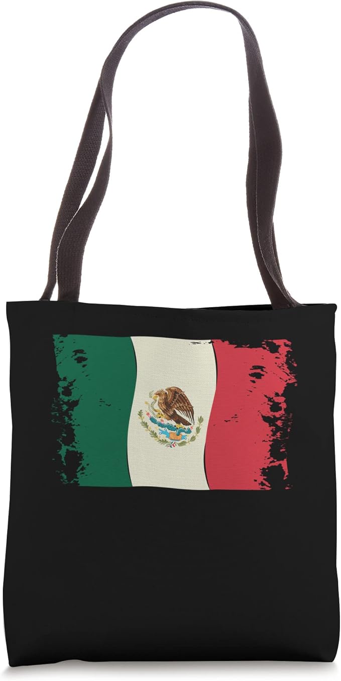 Vintage Mexico Flag Bandera Mexicana T-Shirt and Tote Bag