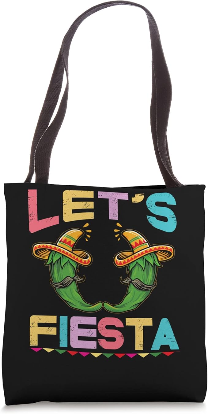 Mexican Cinco de Mayo Tote Bag - Let's Fiesta Party Accessory