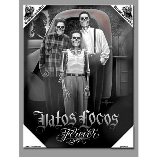 VATOS LOCOS - Small Canvas Art - 12" X 16"