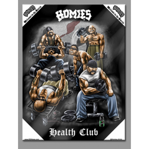 HOMIES - HEALTH CLUB - Small Canvas Art - 12" X 16"