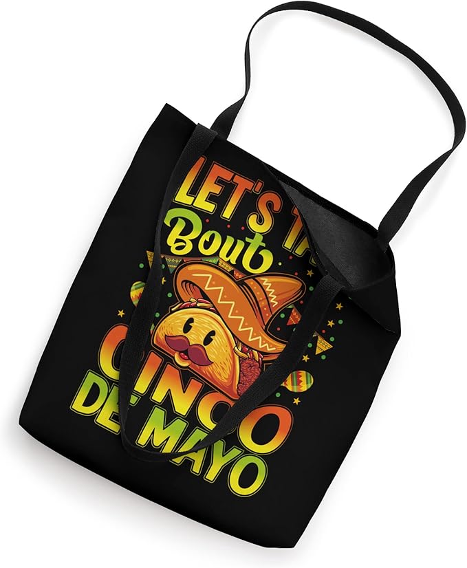 Mexican Cinco De Mayo Party Tote Bag - Let's Taco 'Bout It Design