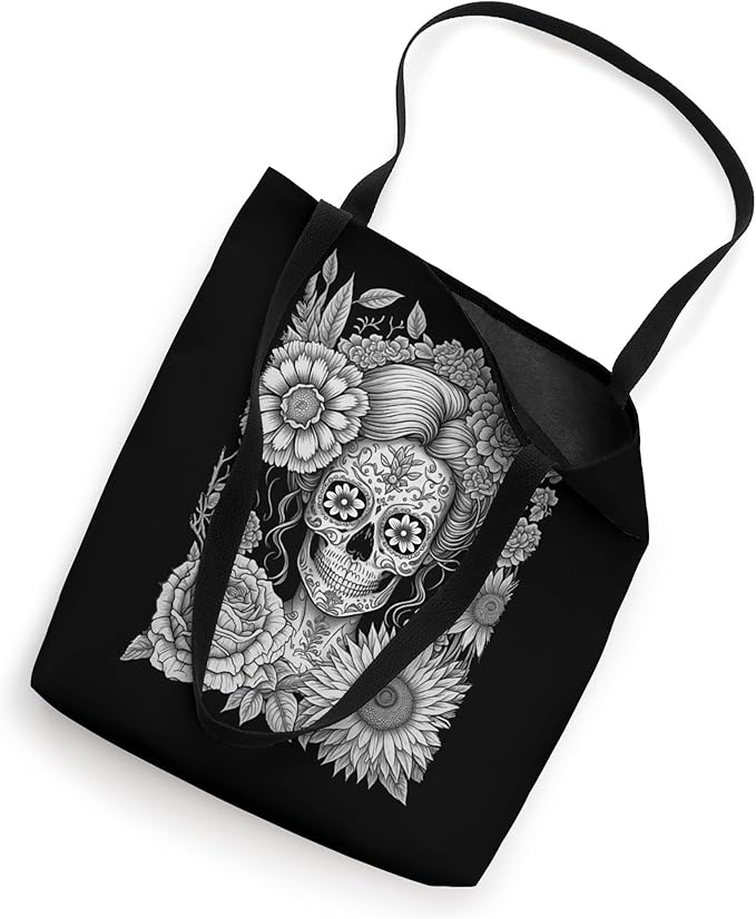 Creepy Calaveras Catrina Tote Bag - Mexican Day of the Dead Holiday Design