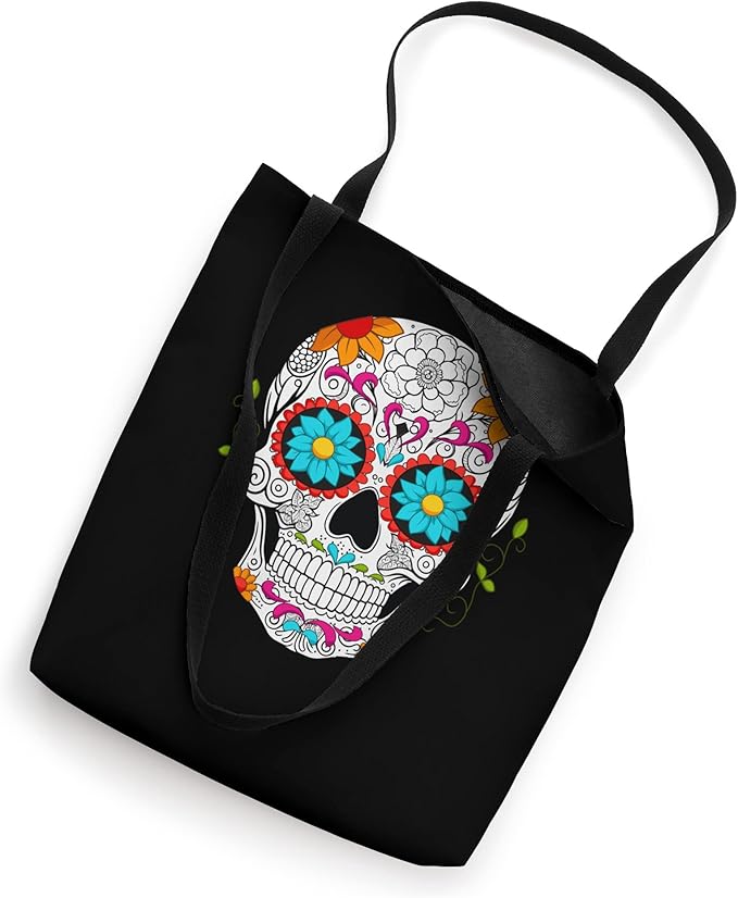 Colorful Calaveras de Azúcar Mexican Día de los Muertos Tote Bag