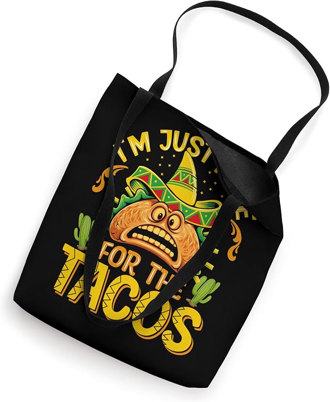 Mexican Cinco de Mayo Party Tote Bag - 'Just Here for Tacos' Design