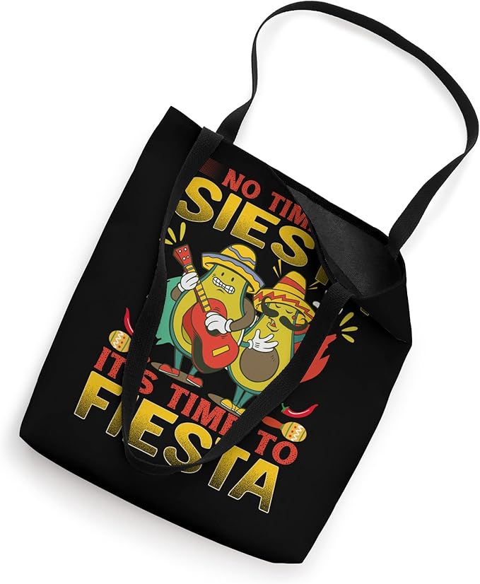 Mexican Cinco de Mayo Party Tote Bag - No Time to Siesta Design